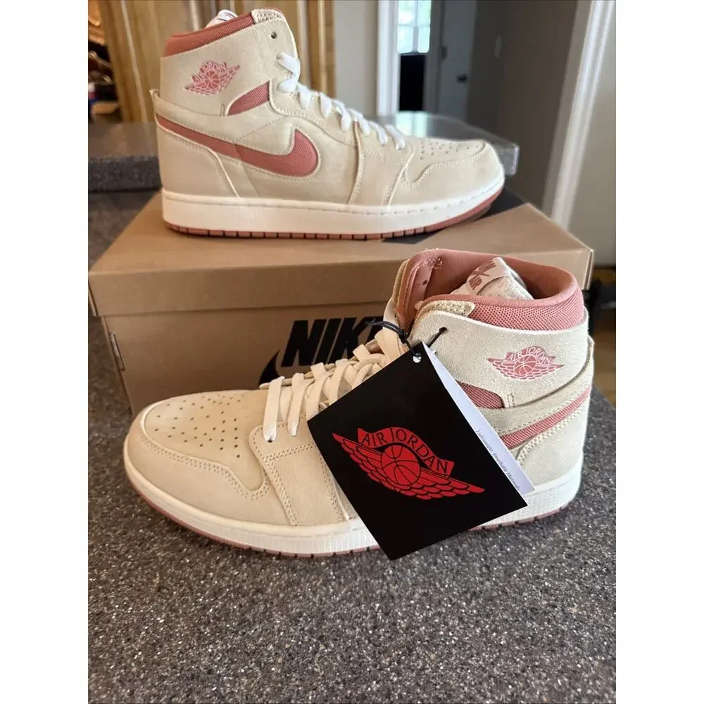 Size 10 - Air Jordan 1 Zoom Air CMFT 2 DV1307-102 Sail Terra Blush Burnt Sunrise